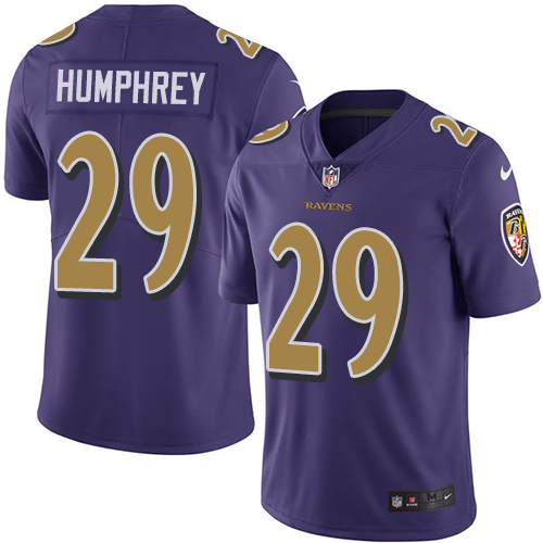 Nike Ravens #29 Marlon Humphrey Purple Men's Stitched NFL Limited Rush Jersey